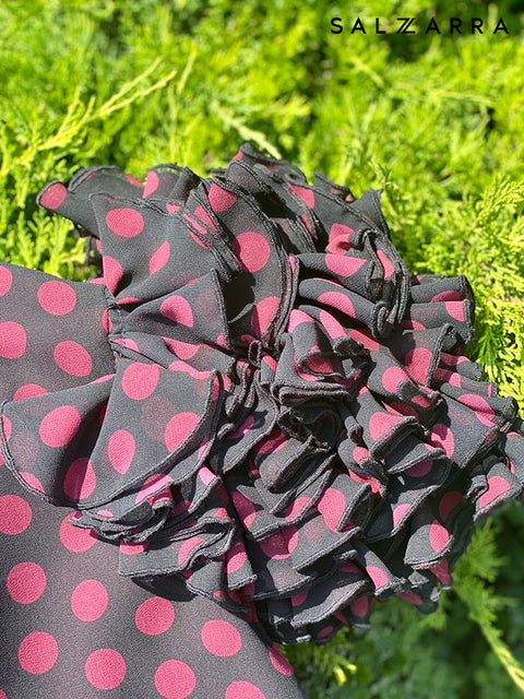 Rosetta Dots Elegant children's polka dot chiffon dress