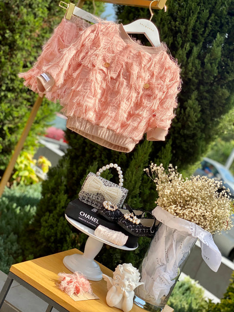 Sunset Kiss Детска пола в цвят праскова