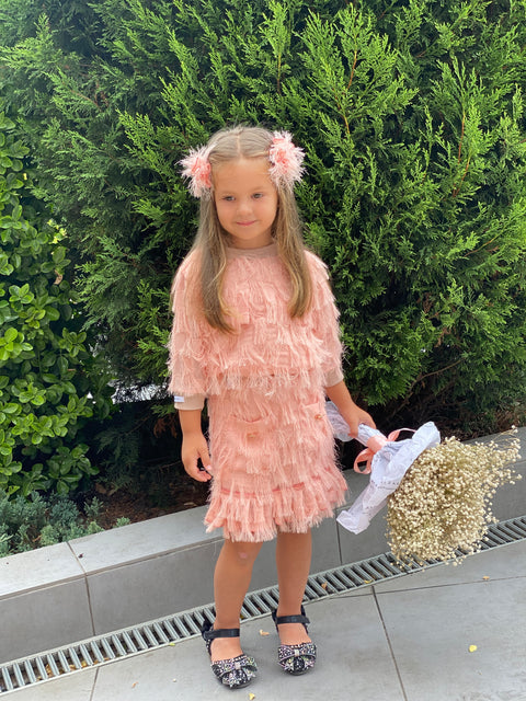 Sunset Kiss Детска пола в цвят праскова