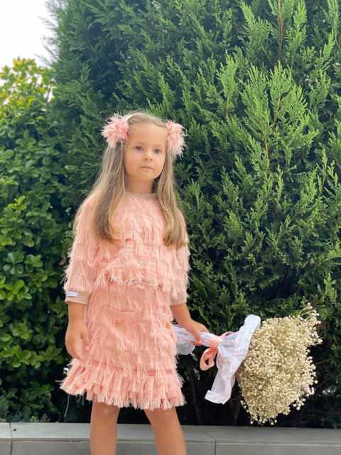 Sunset Kiss Детска пола в цвят праскова