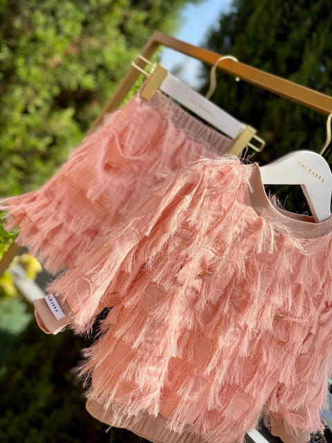 Sunset Kiss Детска пола в цвят праскова