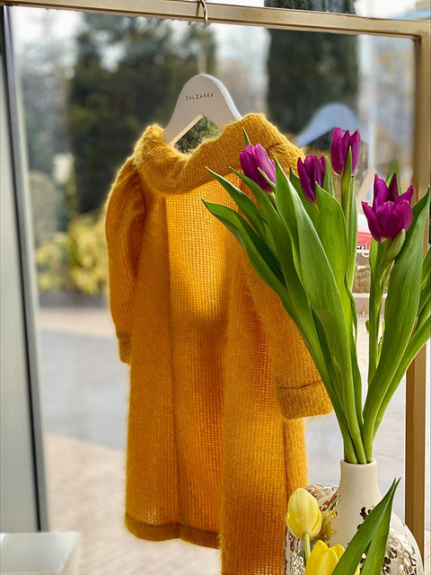 Golden Tale Tunic Dress in Mustard