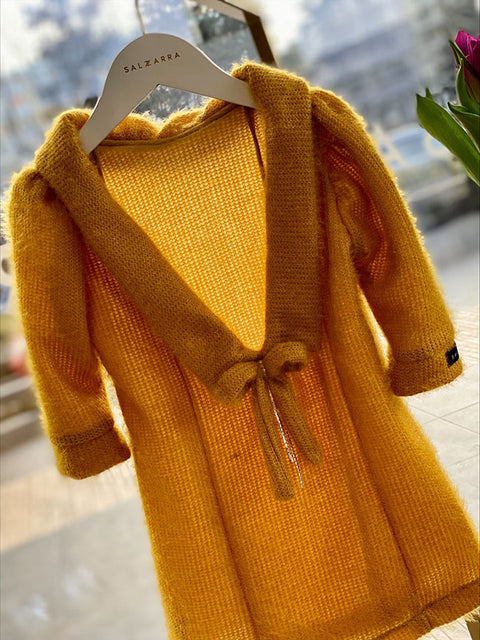 Golden Tale Tunic Dress in Mustard