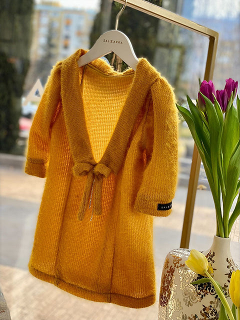 Golden Tale Tunic Dress in Mustard