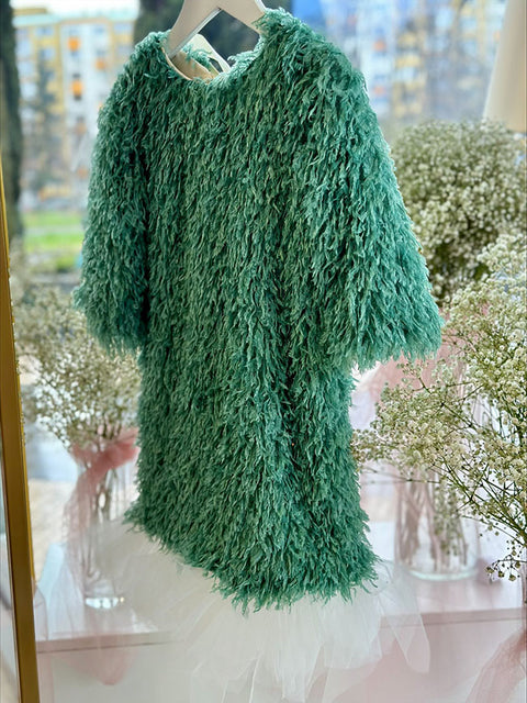 Edera Children's dress feathers and tulle