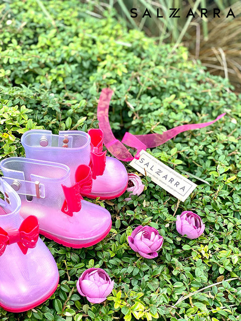 Candy Bow Boots Прозрачни боти с панделки