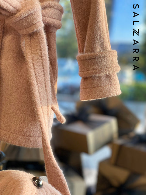 Cocoa Belle Coat Brown wool coat