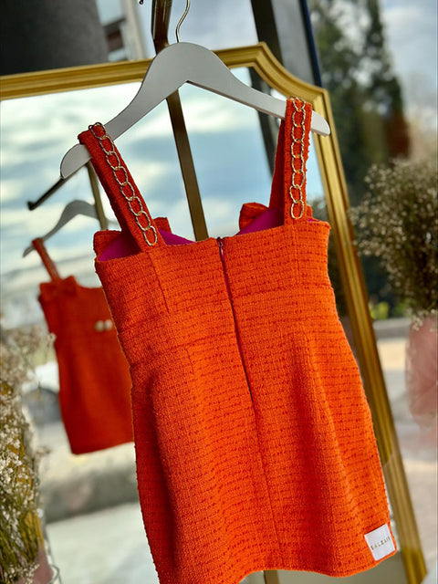 Orange Bijou Dress