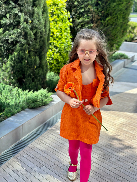 Orange Bijou Dress