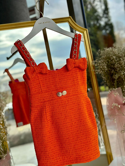 Orange Bijou Dress