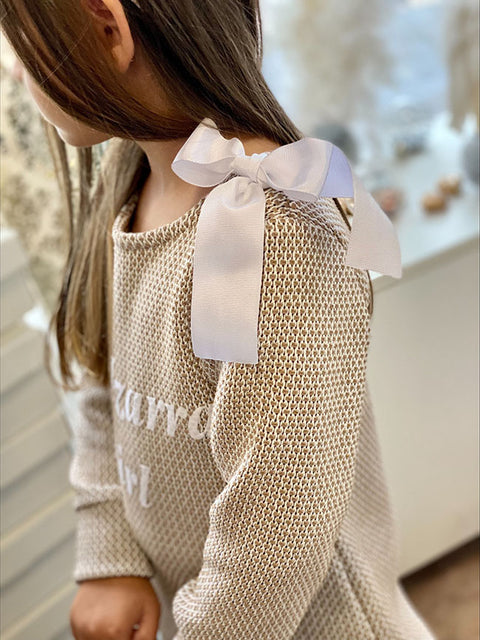 Vanilla Baby Beige tunic with print