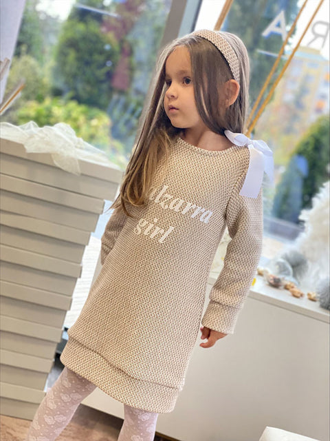 Vanilla Baby Beige tunic with print