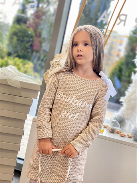 Vanilla Baby Beige tunic with print