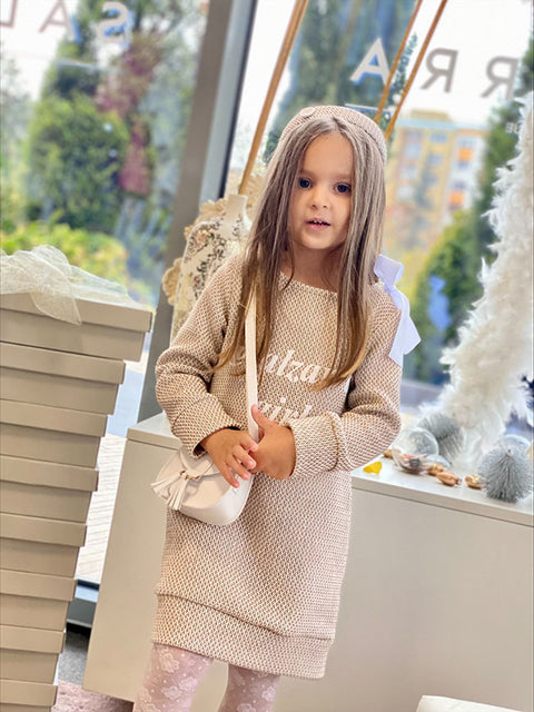 Vanilla Baby Beige tunic with print