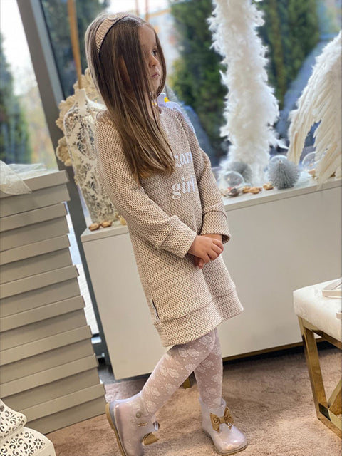 Vanilla Baby Beige tunic with print