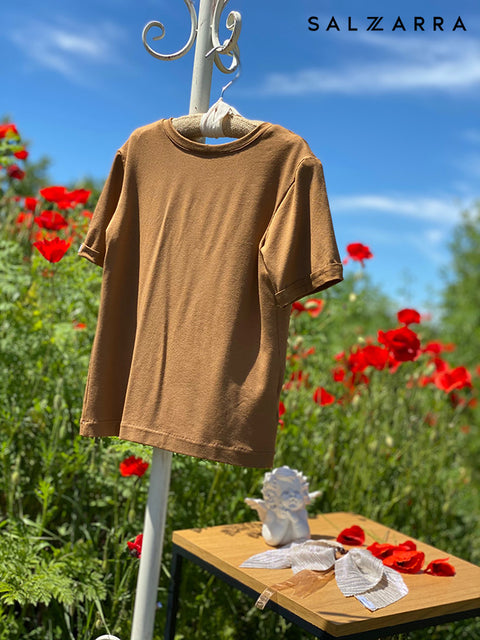 Urban Nude Детска тениска в цвят какао