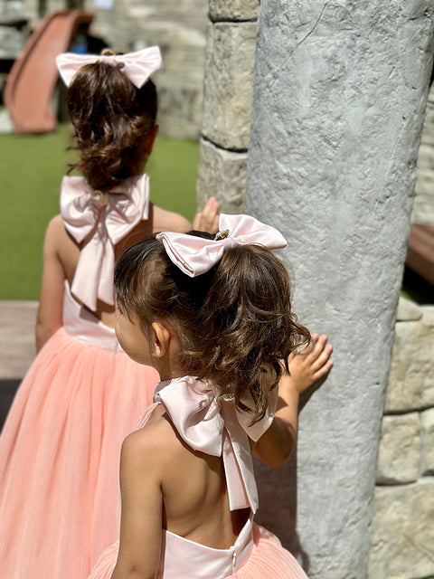 Celestina Grace long dress made of soleil and satin