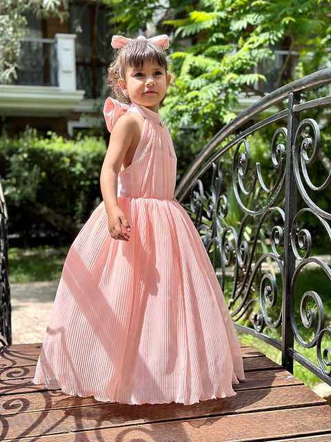 Celestina Grace long dress made of soleil and satin