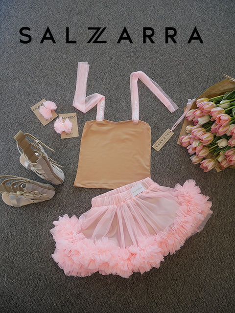 Mocha Charm Детски топ кафяво трико