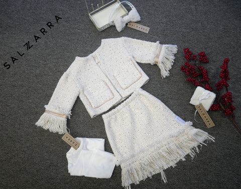 Ivory Whisper Пола букле с пайети