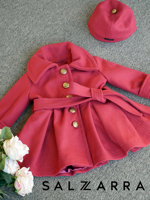 Rosy Houndstooth Палто в марсала