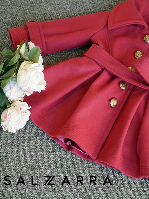 Rosy Houndstooth Палто в марсала