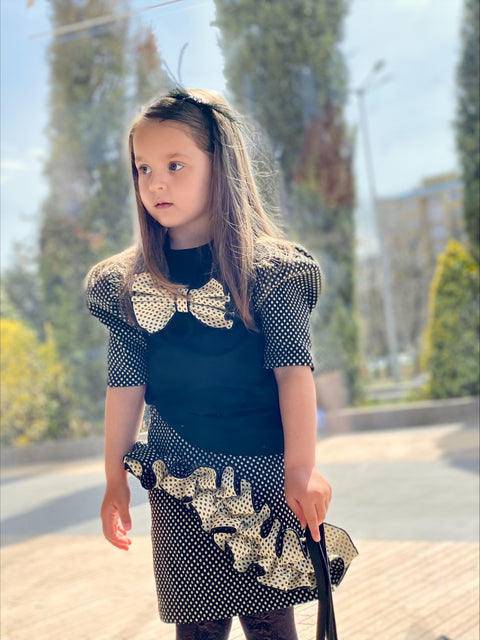 Polka Ruffle Жакардова пола с къдра