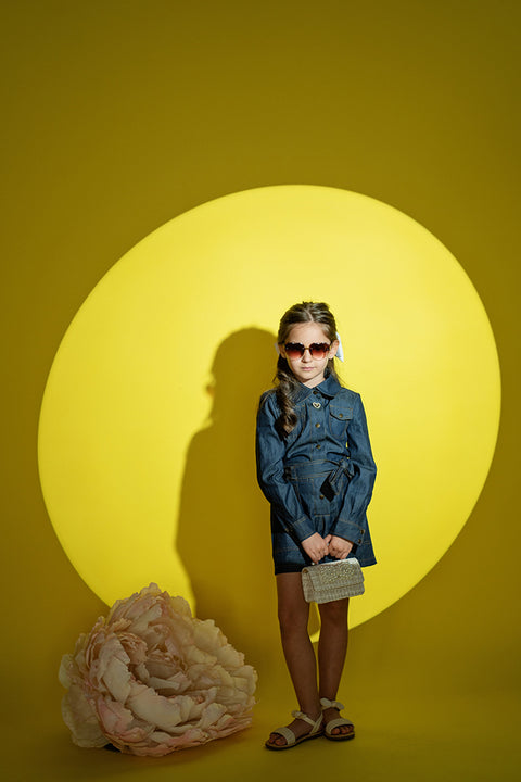 Denim Charm Jumpsuit Детски гащеризон деним
