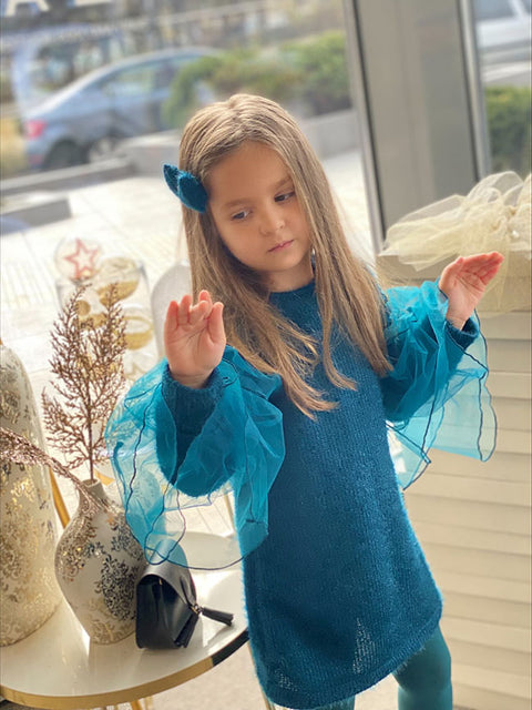 Teal Whisper Teal Tunic Dress