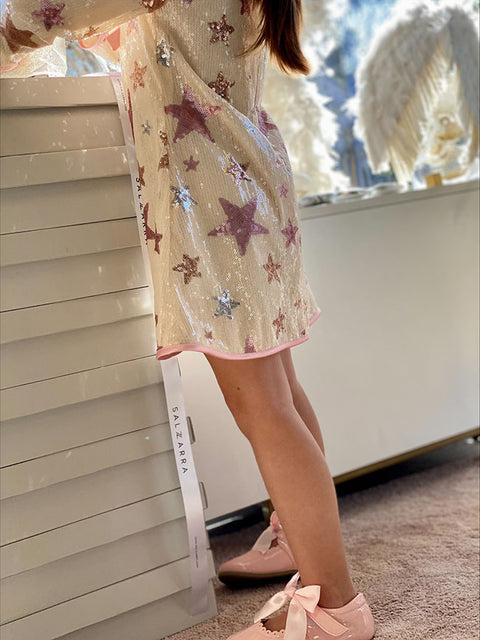 Pinky Stars Sequin Dress