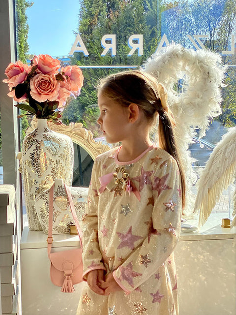 Pinky Stars Sequin Dress