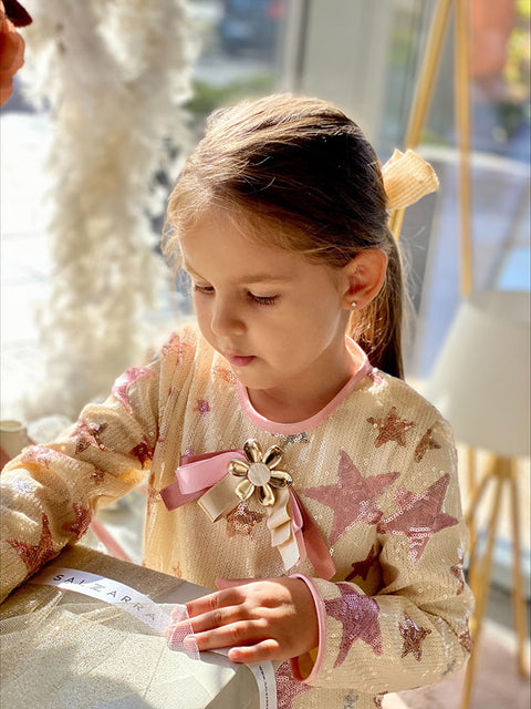 Pinky Stars Sequin Dress