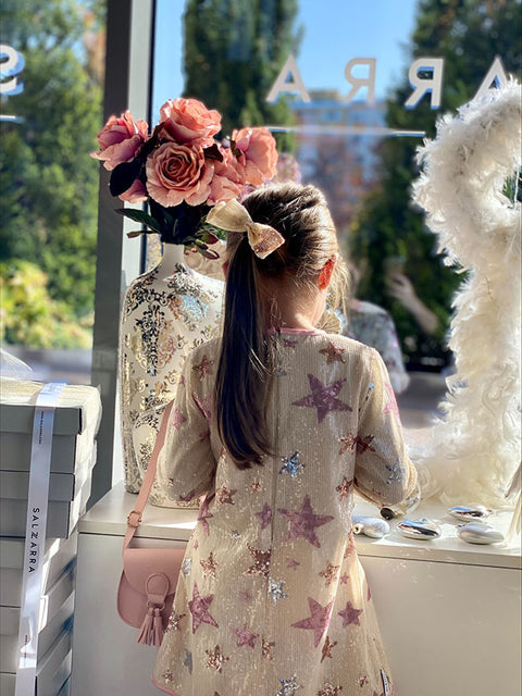 Pinky Stars Sequin Dress