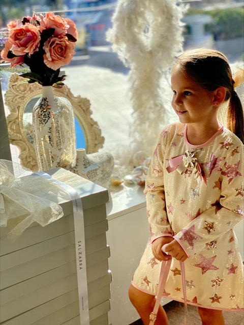 Pinky Stars Sequin Dress