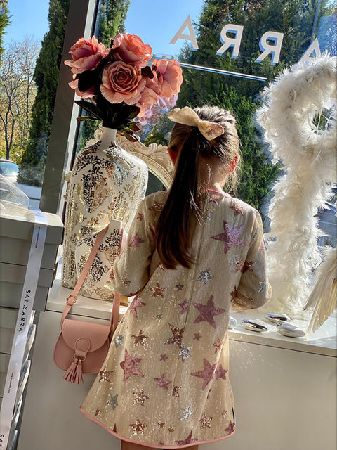 Pinky Stars Sequin Dress