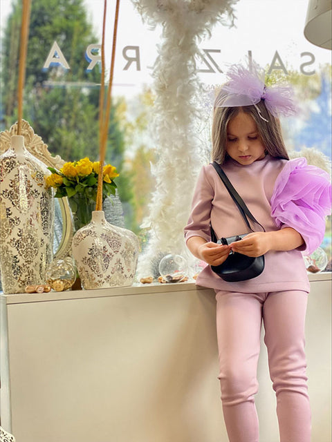 Alba Children's purple neoprene leggings