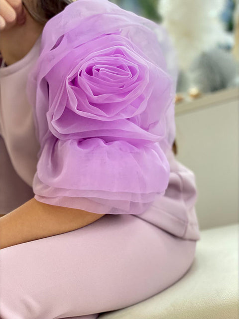 Alba Children's purple neoprene leggings