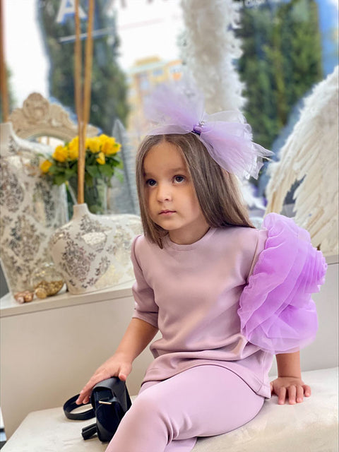 Alba Children's purple neoprene leggings