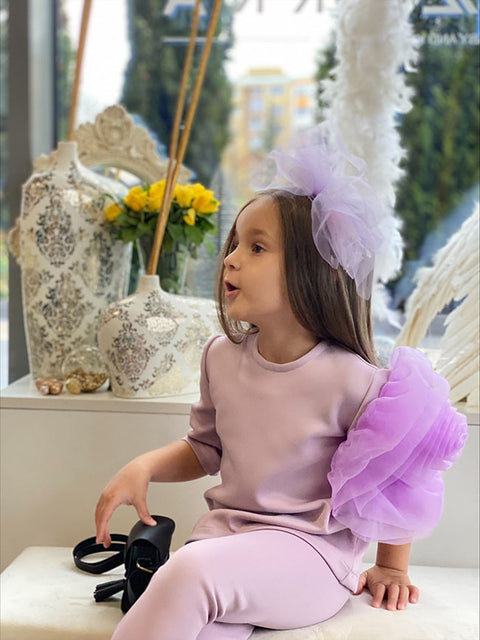 Alba Children's purple neoprene leggings