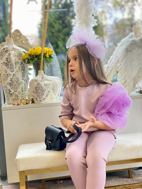 Alba Children's purple neoprene leggings