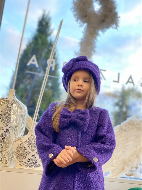 Purple Grace Μάλλινο Παλτό σε Μωβ Απόχρωση