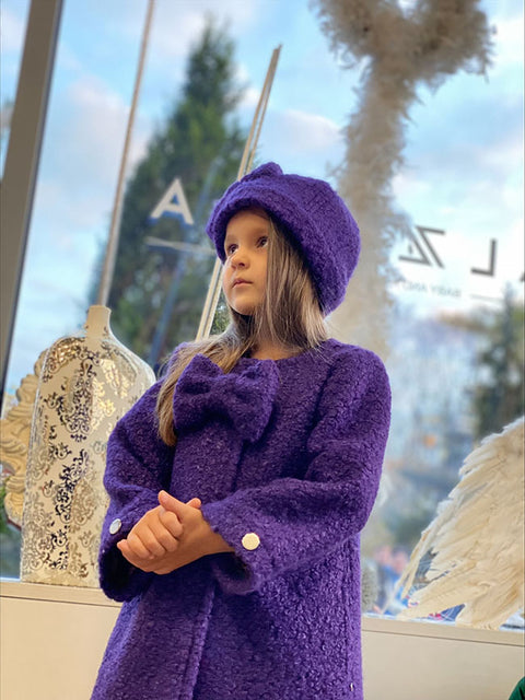 Purple Grace Μάλλινο Παλτό σε Μωβ Απόχρωση