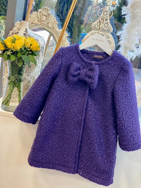 Purple Grace Μάλλινο Παλτό σε Μωβ Απόχρωση