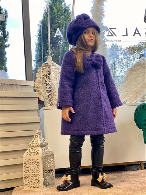 Purple Grace Μάλλινο Παλτό σε Μωβ Απόχρωση