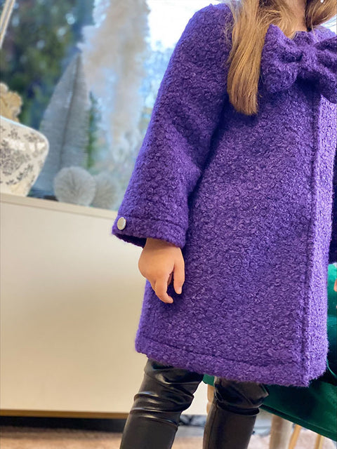 Purple Grace Μάλλινο Παλτό σε Μωβ Απόχρωση