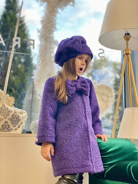 Purple Grace Μάλλινο Παλτό σε Μωβ Απόχρωση
