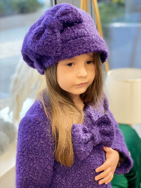 Purple Grace Μάλλινο Παλτό σε Μωβ Απόχρωση