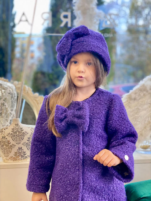 Purple Grace Μάλλινο Παλτό σε Μωβ Απόχρωση