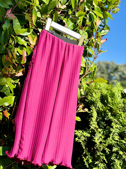 Berry Chic Wide Pants Children's wide pants made of soleil in purple