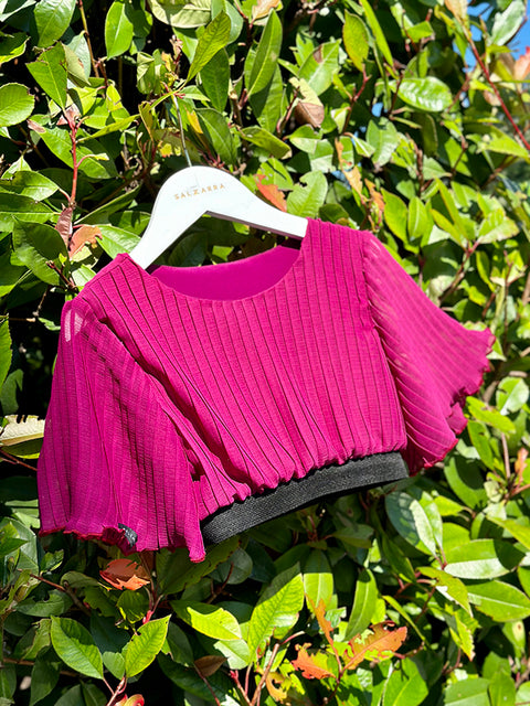 Berry Chic Crop Top Children's crop top from Soleil in purple